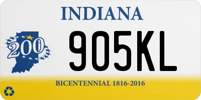 IN license plate 905KL