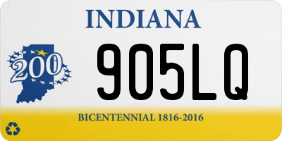 IN license plate 905LQ
