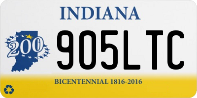 IN license plate 905LTC