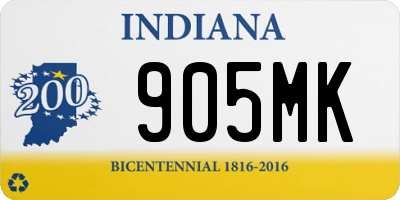 IN license plate 905MK