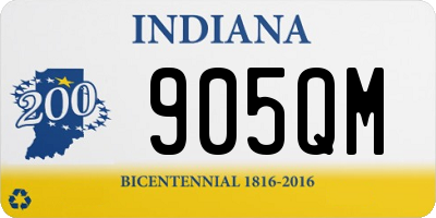 IN license plate 905QM