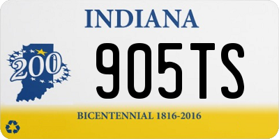 IN license plate 905TS