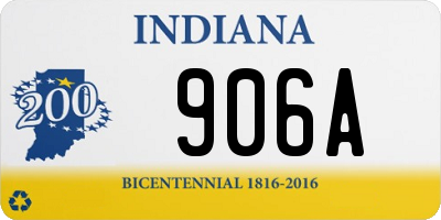 IN license plate 906A