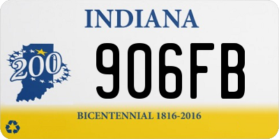 IN license plate 906FB