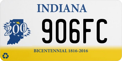 IN license plate 906FC