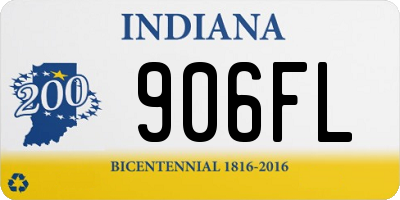 IN license plate 906FL