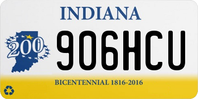 IN license plate 906HCU