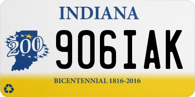 IN license plate 906IAK