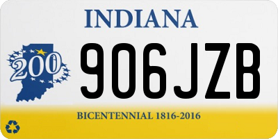 IN license plate 906JZB
