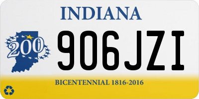 IN license plate 906JZI