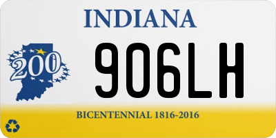 IN license plate 906LH