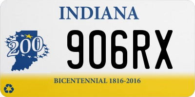 IN license plate 906RX