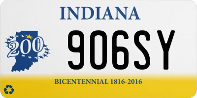 IN license plate 906SY