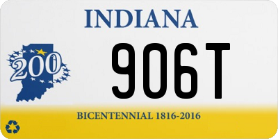 IN license plate 906T