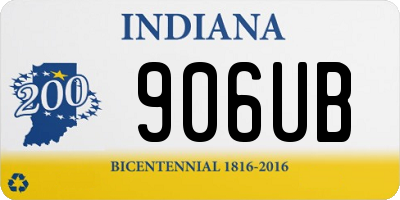 IN license plate 906UB