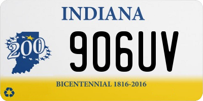 IN license plate 906UV