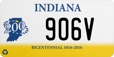 IN license plate 906V