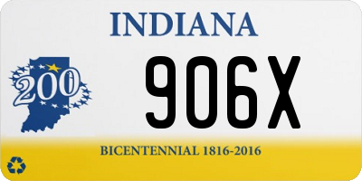 IN license plate 906X