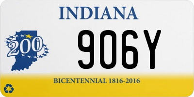 IN license plate 906Y