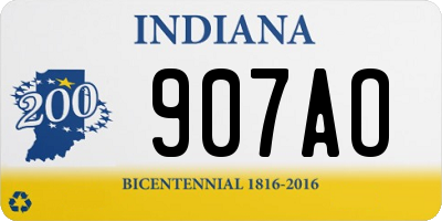 IN license plate 907AO