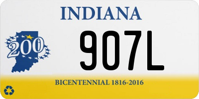 IN license plate 907L