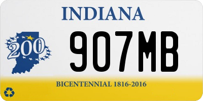 IN license plate 907MB