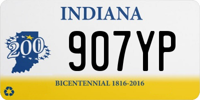 IN license plate 907YP
