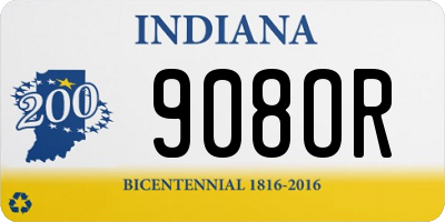 IN license plate 908OR