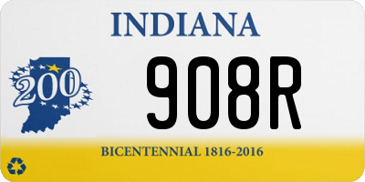 IN license plate 908R