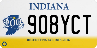 IN license plate 908YCT