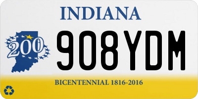 IN license plate 908YDM