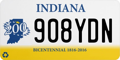 IN license plate 908YDN