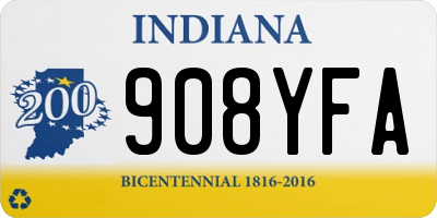 IN license plate 908YFA