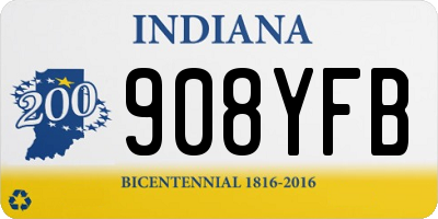 IN license plate 908YFB