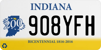IN license plate 908YFH