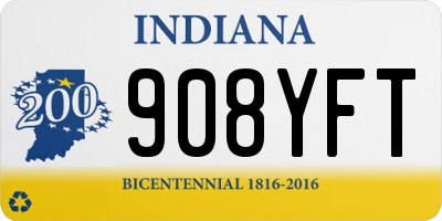 IN license plate 908YFT
