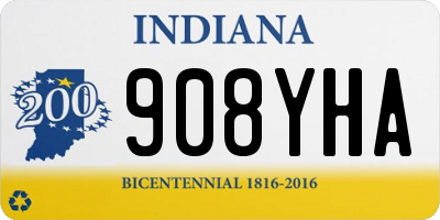 IN license plate 908YHA