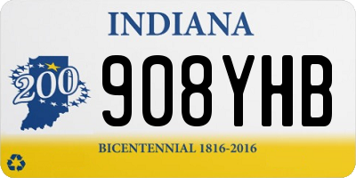 IN license plate 908YHB