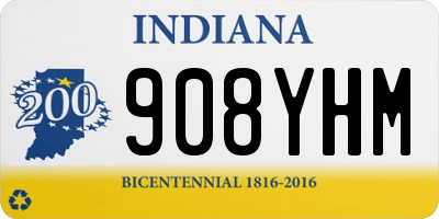 IN license plate 908YHM