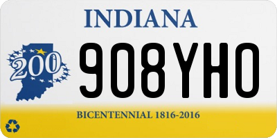 IN license plate 908YHO