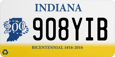 IN license plate 908YIB