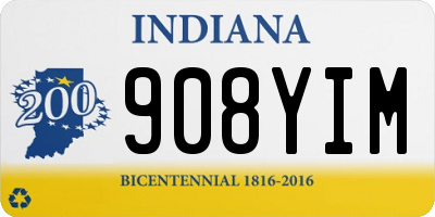 IN license plate 908YIM