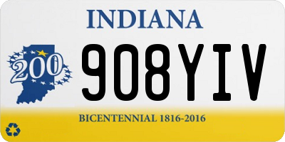 IN license plate 908YIV