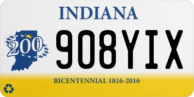 IN license plate 908YIX