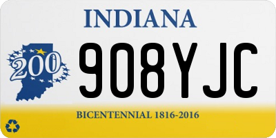 IN license plate 908YJC