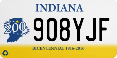 IN license plate 908YJF