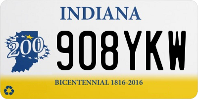 IN license plate 908YKW