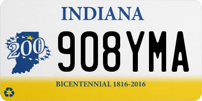 IN license plate 908YMA