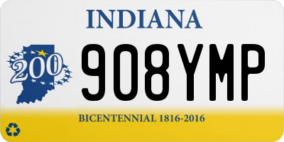 IN license plate 908YMP
