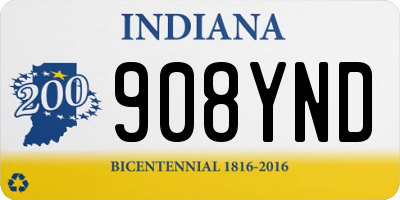IN license plate 908YND